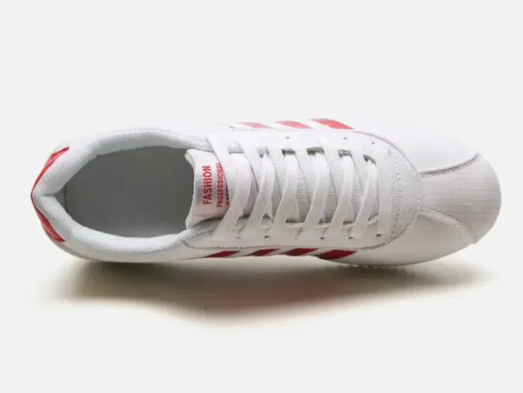 Men's Breathable Low Cut Lace Up Flat Bottom Sneakers