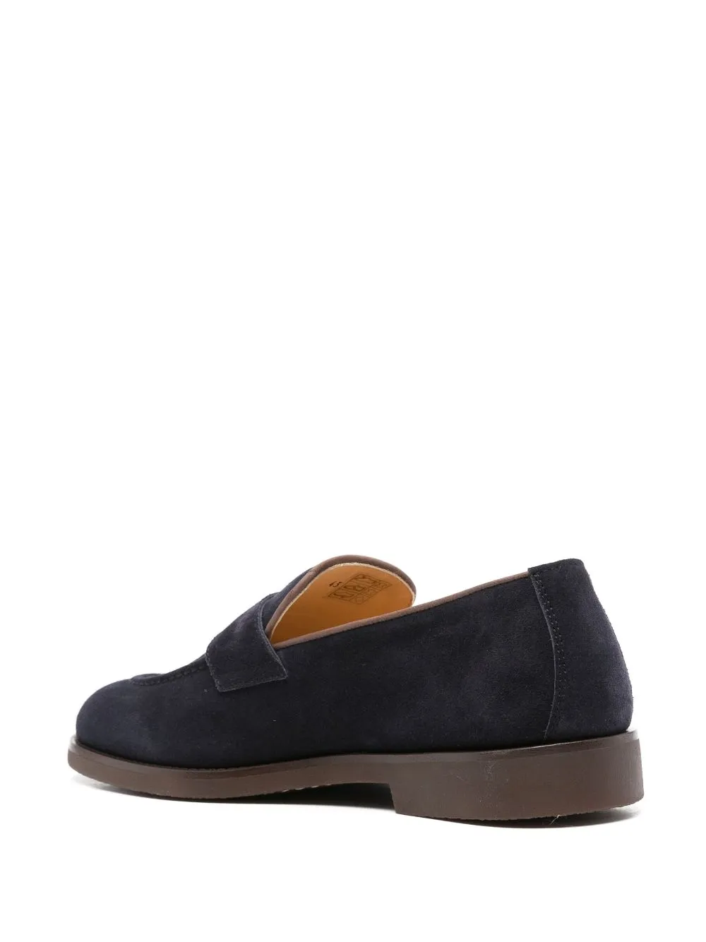 penny-slot suede loafers