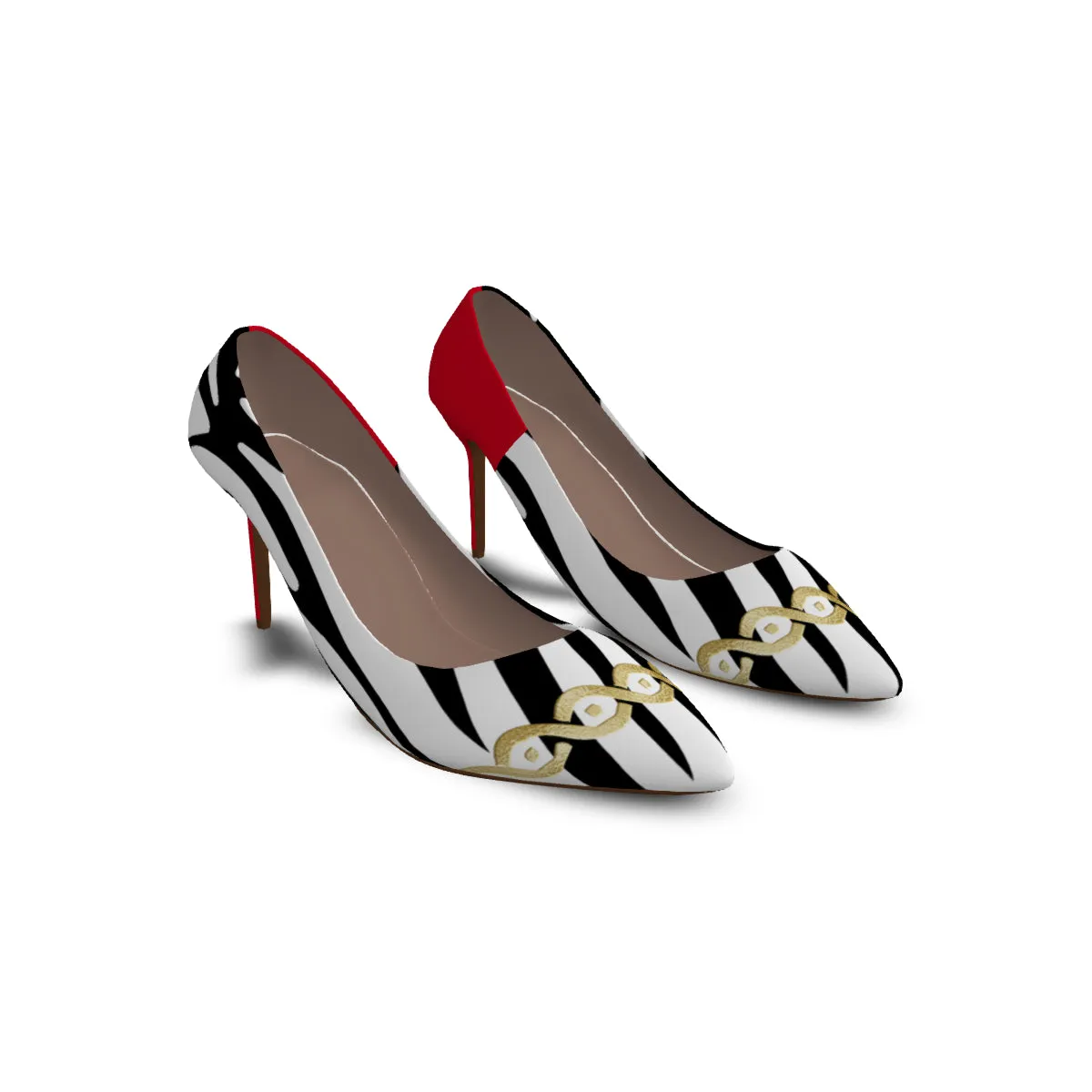 Polished Punteggiata Ze-Re Hand Painted Women's High-heeled Shoes | 4Inch Heel