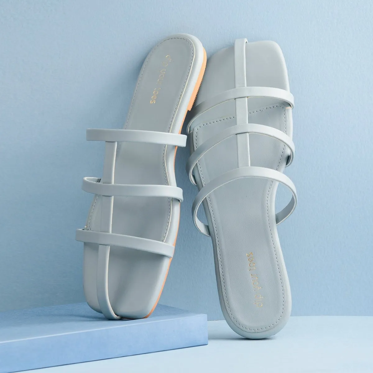 Sky Strappy square toe flats
