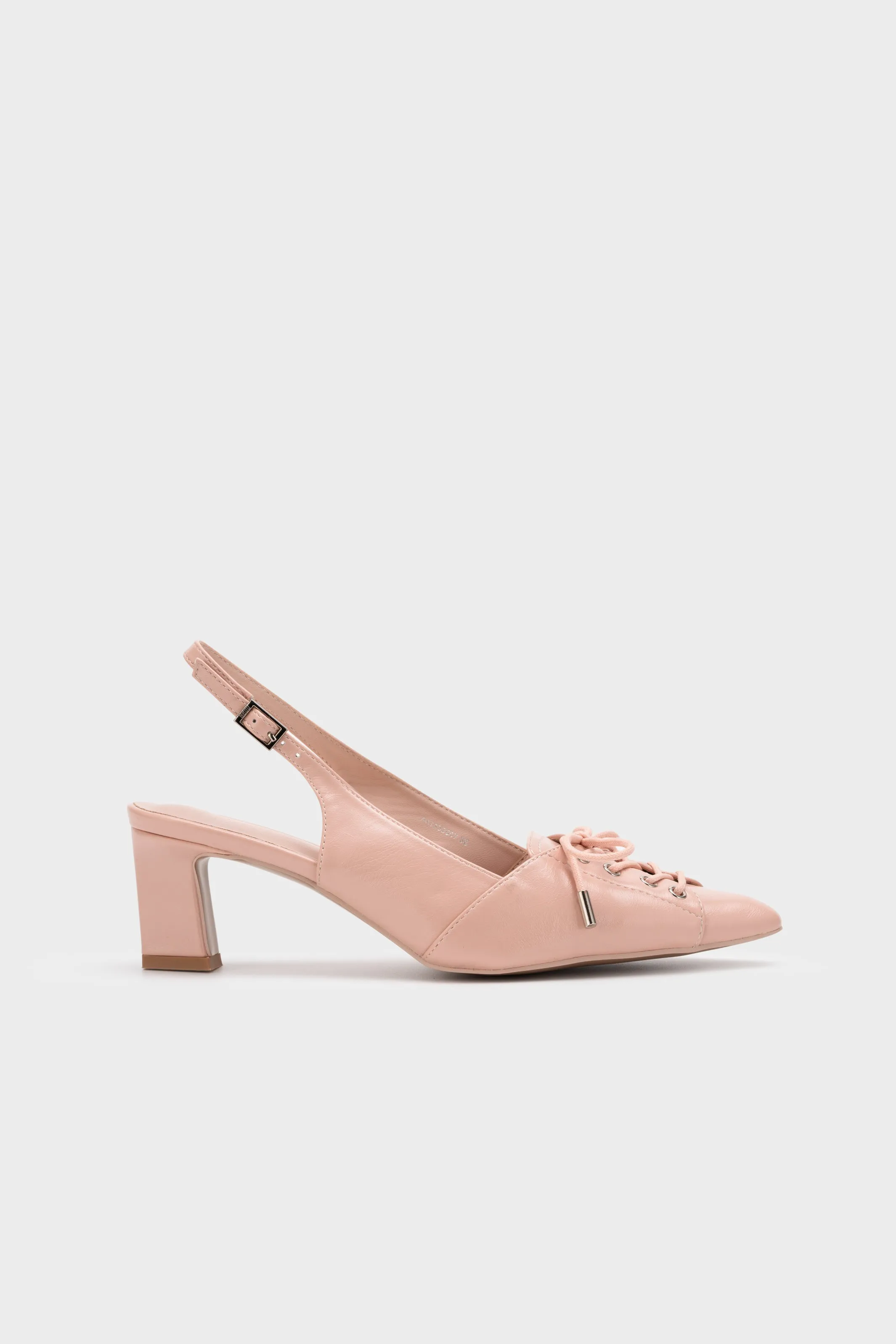 SLINGBACK HEEL PUMP WITH SHOE LACE
