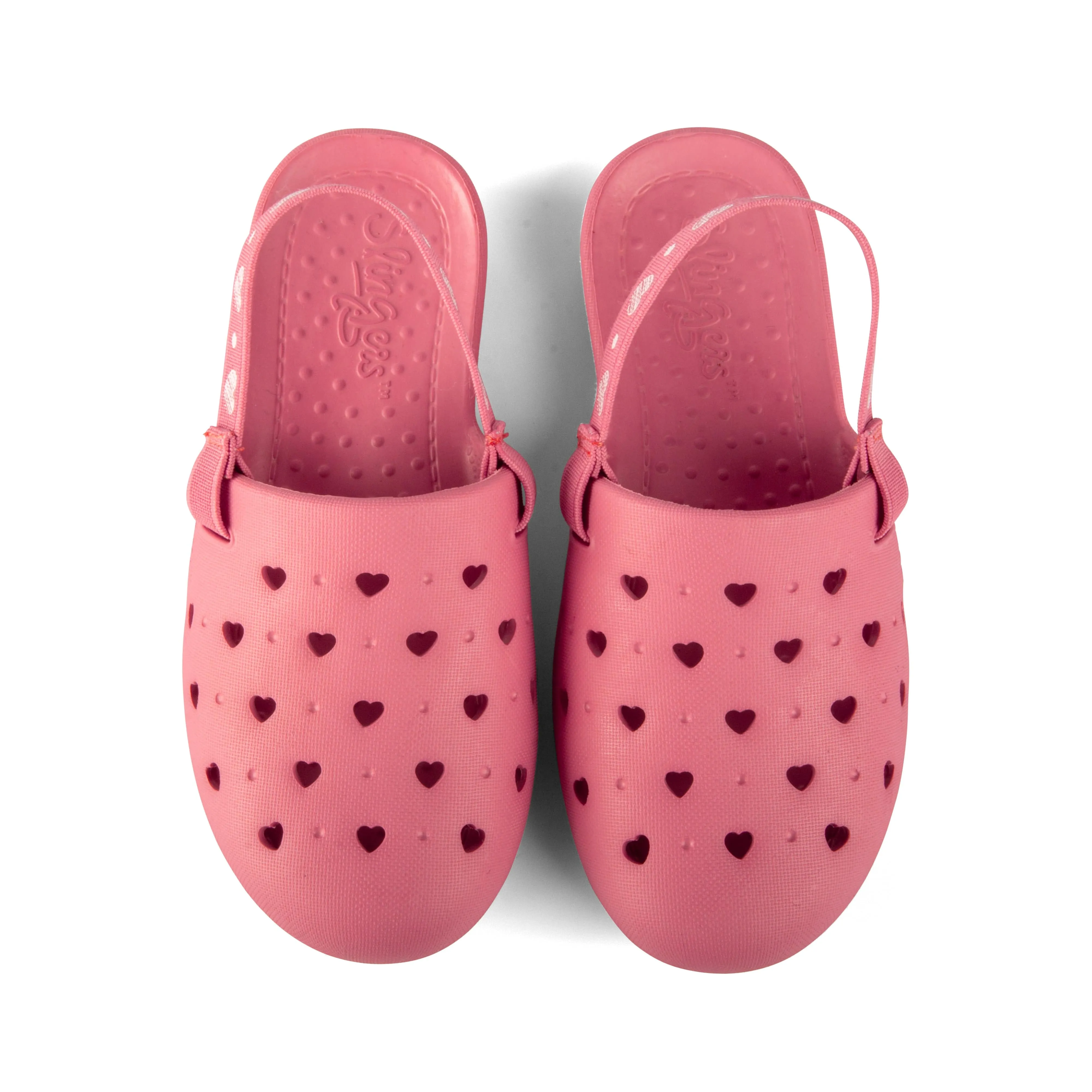 Slingers Sweetheart Clogs- Mauve Hearts