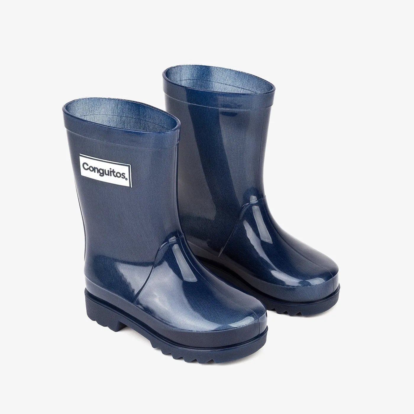 Unisex Navy Rain Boots with Lights