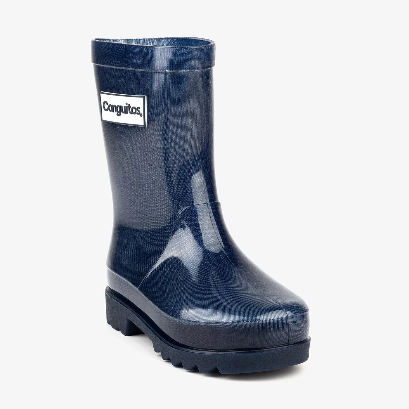 Unisex Navy Rain Boots with Lights
