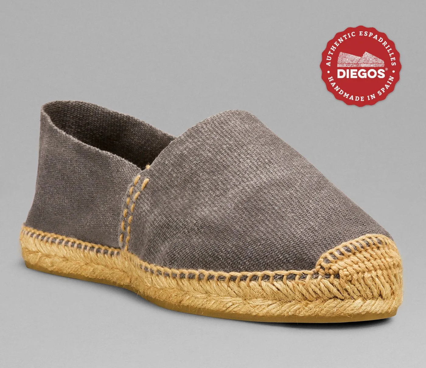 washed graphite espadrilles