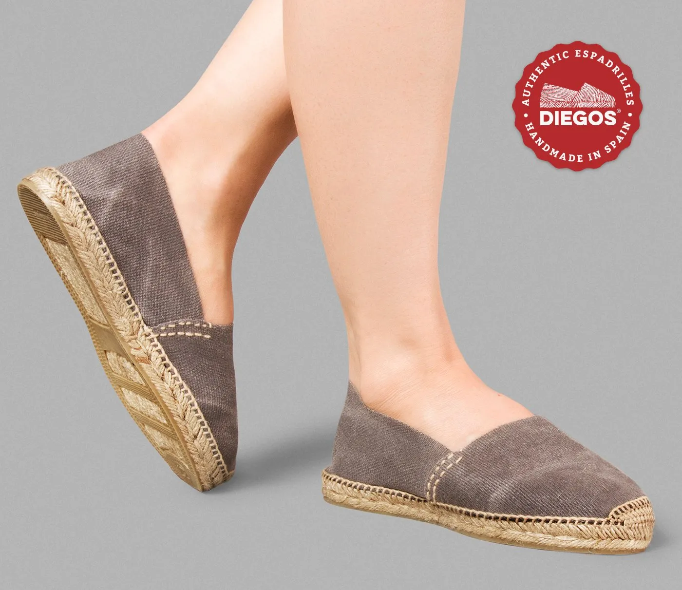 washed graphite espadrilles
