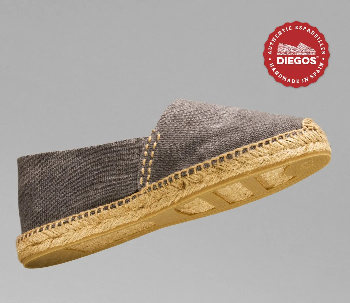 washed graphite espadrilles