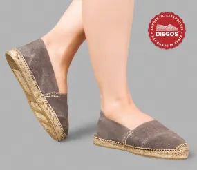 washed graphite espadrilles