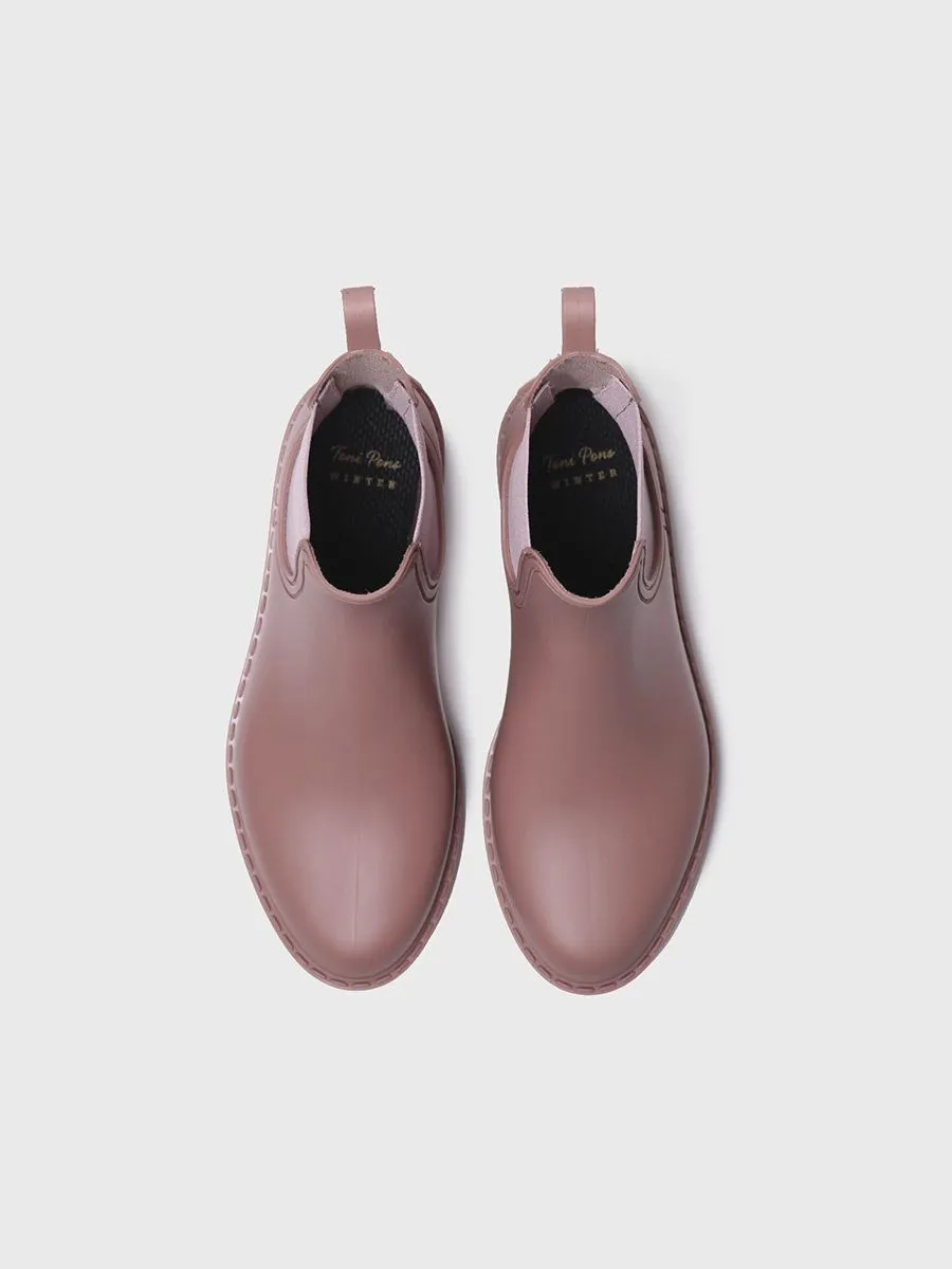 Women's rain Ankle boot in Pink - CANCUN