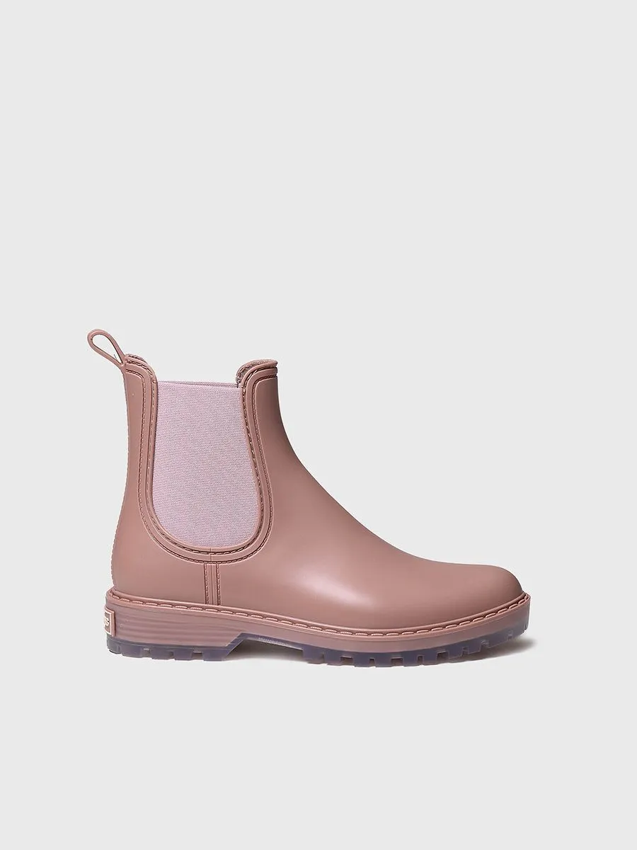 Women's rain Ankle boot in Pink - CANCUN