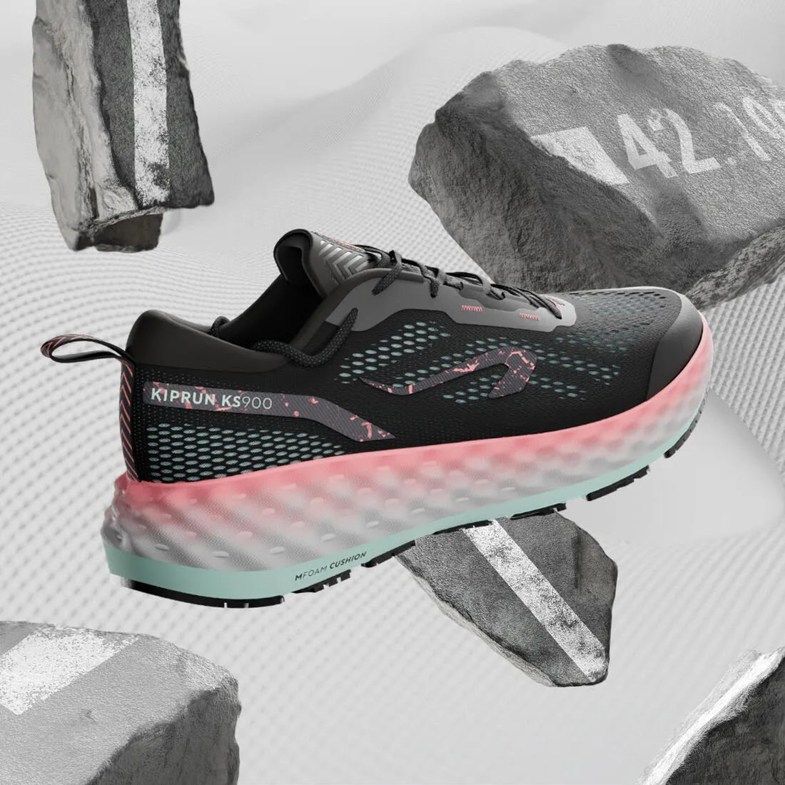 Women's Running Shoes Kiprun KS900 - black/pink