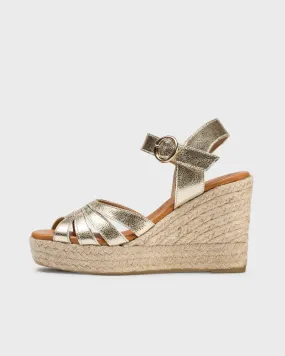 Wonders Metallic Gold Espadrille|YHSO523GL