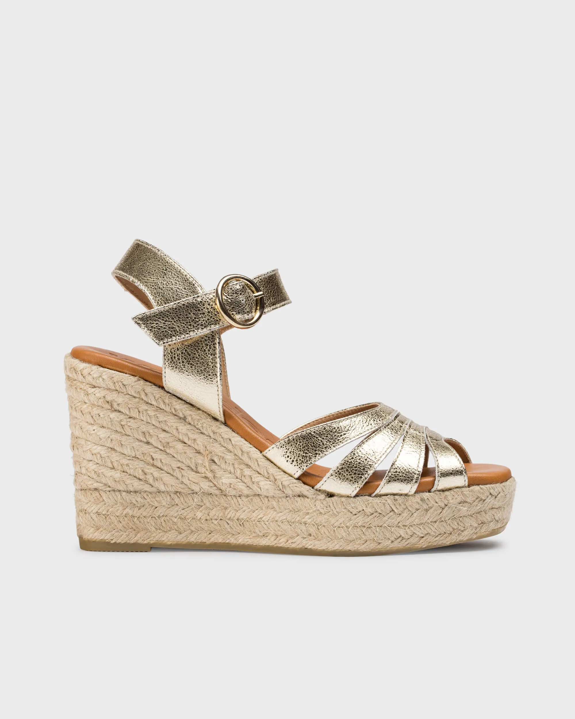 Wonders Metallic Gold Espadrille|YHSO523GL