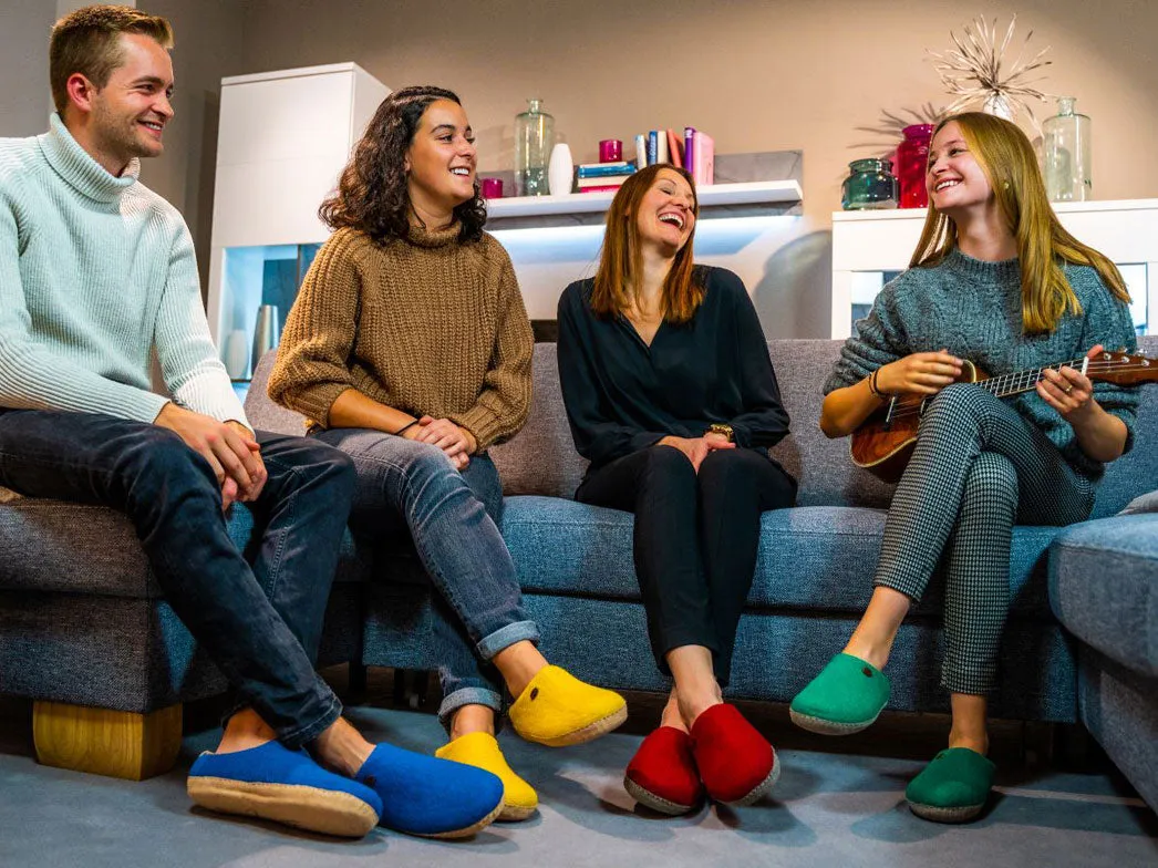 WoolFit® Felt Slippers | Footprint, stone gray