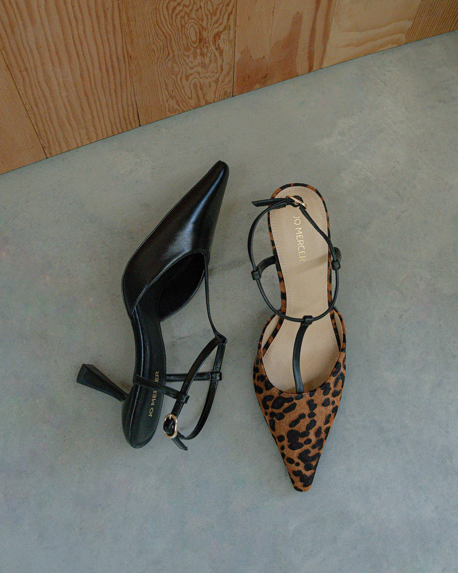 YULA MID HEELS BLACK LEATHER
